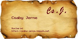 Csaby Jerne névjegykártya